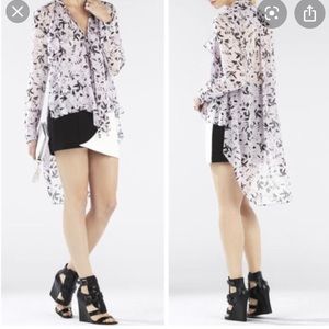 Keslyn lilac sheer BCBG blouse M